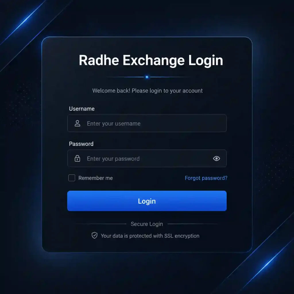 Radhe Exchange Login